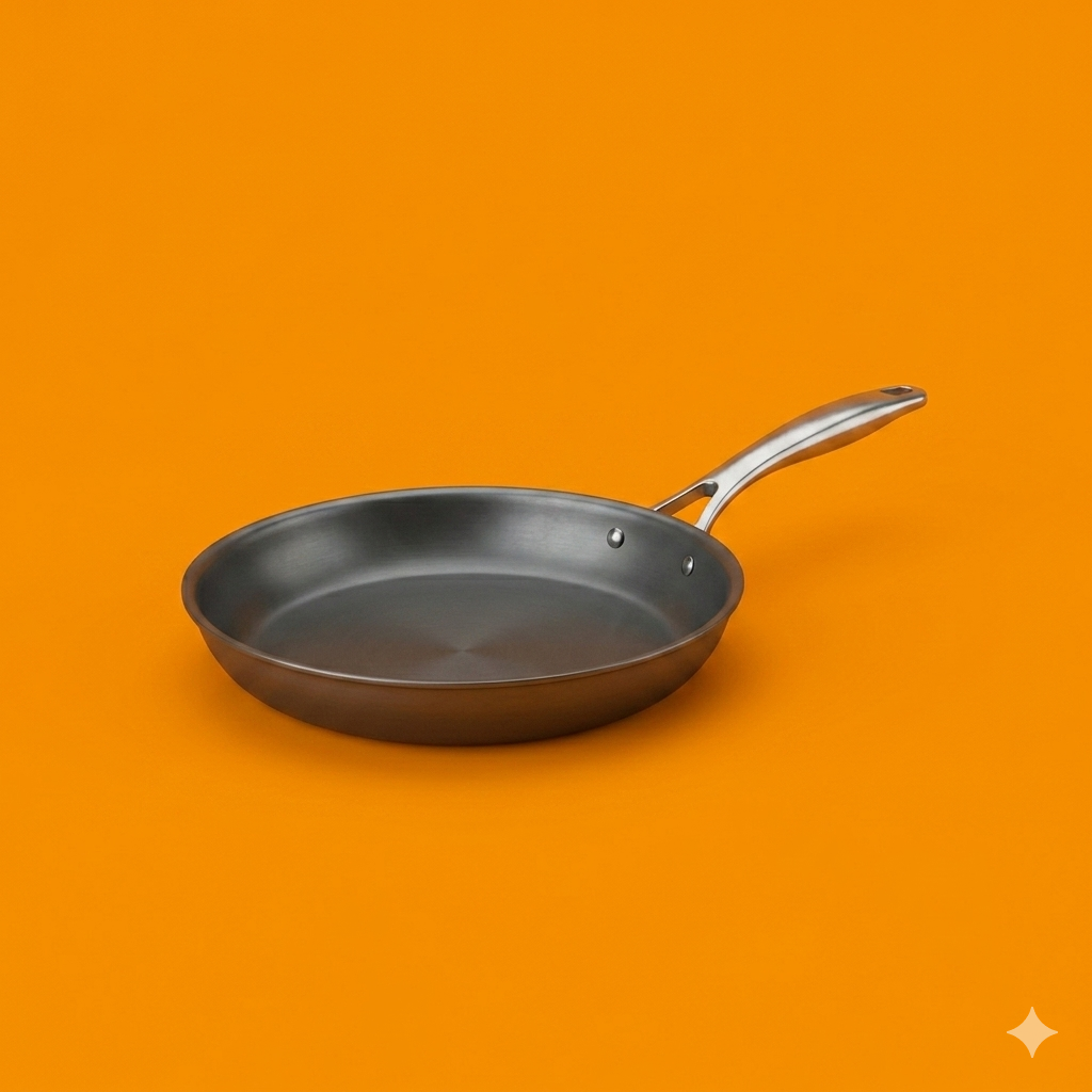 Premium non-stick frying pans with ergonomic handles for healthy cooking